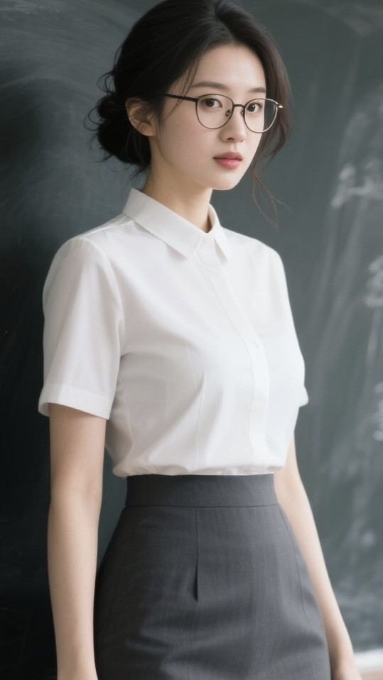 日系知性女老师，优雅写真尽显魅力