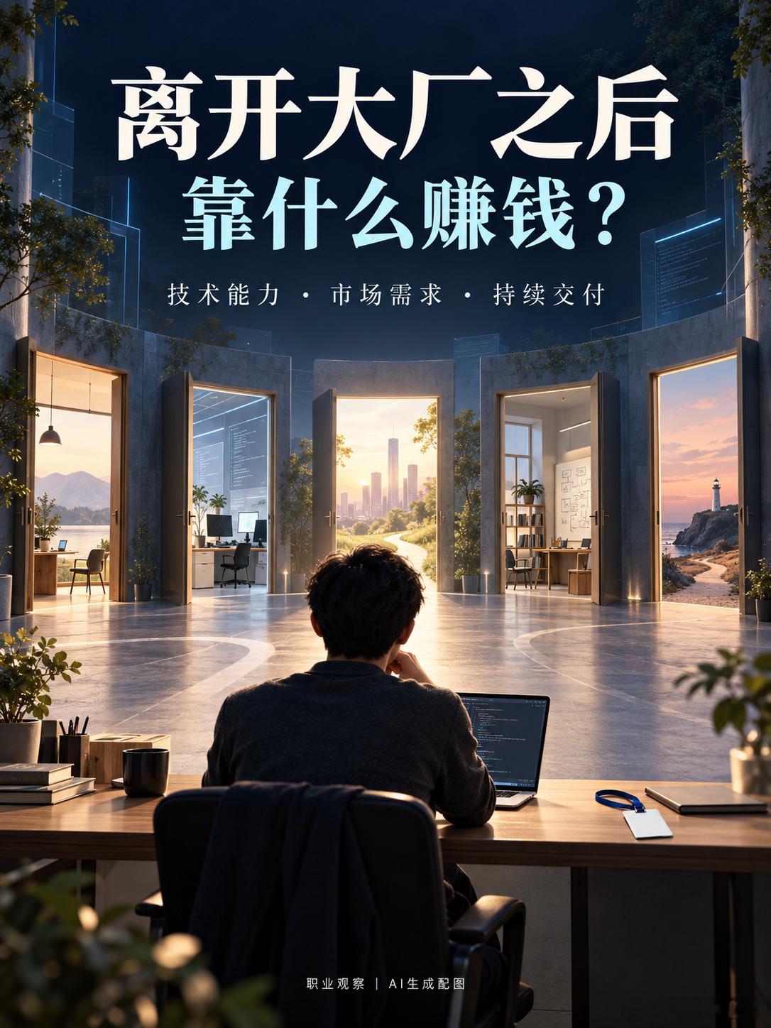 #大厂程序员被离职后靠什么赚钱#离开大厂，技术经验还在，但把经验换成收入，需要重新找到匹配的岗位或愿