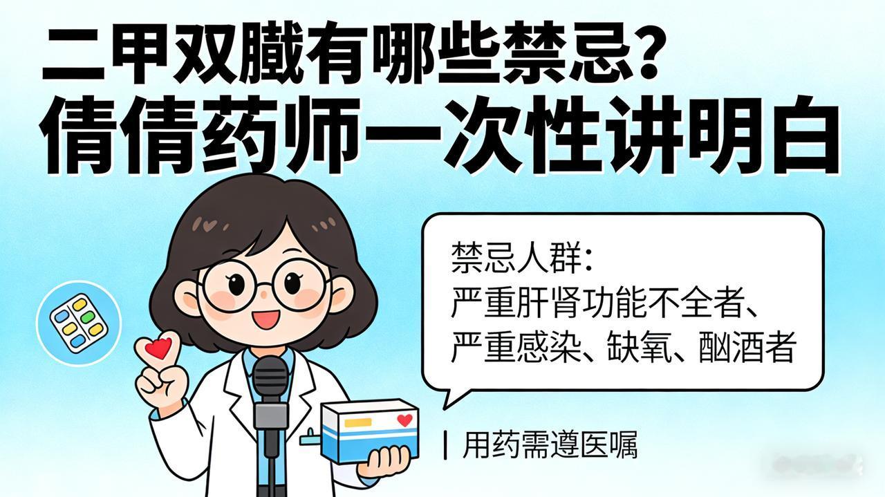 二甲双胍有哪些禁忌？倩倩药师一次性讲明白大家好，我是倩倩药师，今天用通俗、