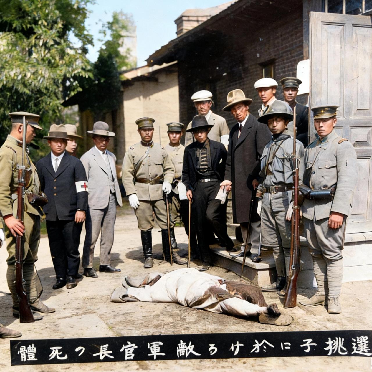 九一八事变中，傅冠军营长牺牲时，真实的影像，从镜头中我们可以看到，傅冠军营长已经