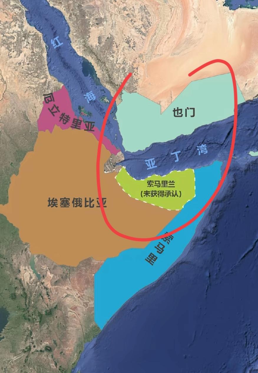 以色列首个承认索马里兰，为什么？国家战略利益！看地图，就在死对头胡塞也门的对面！
