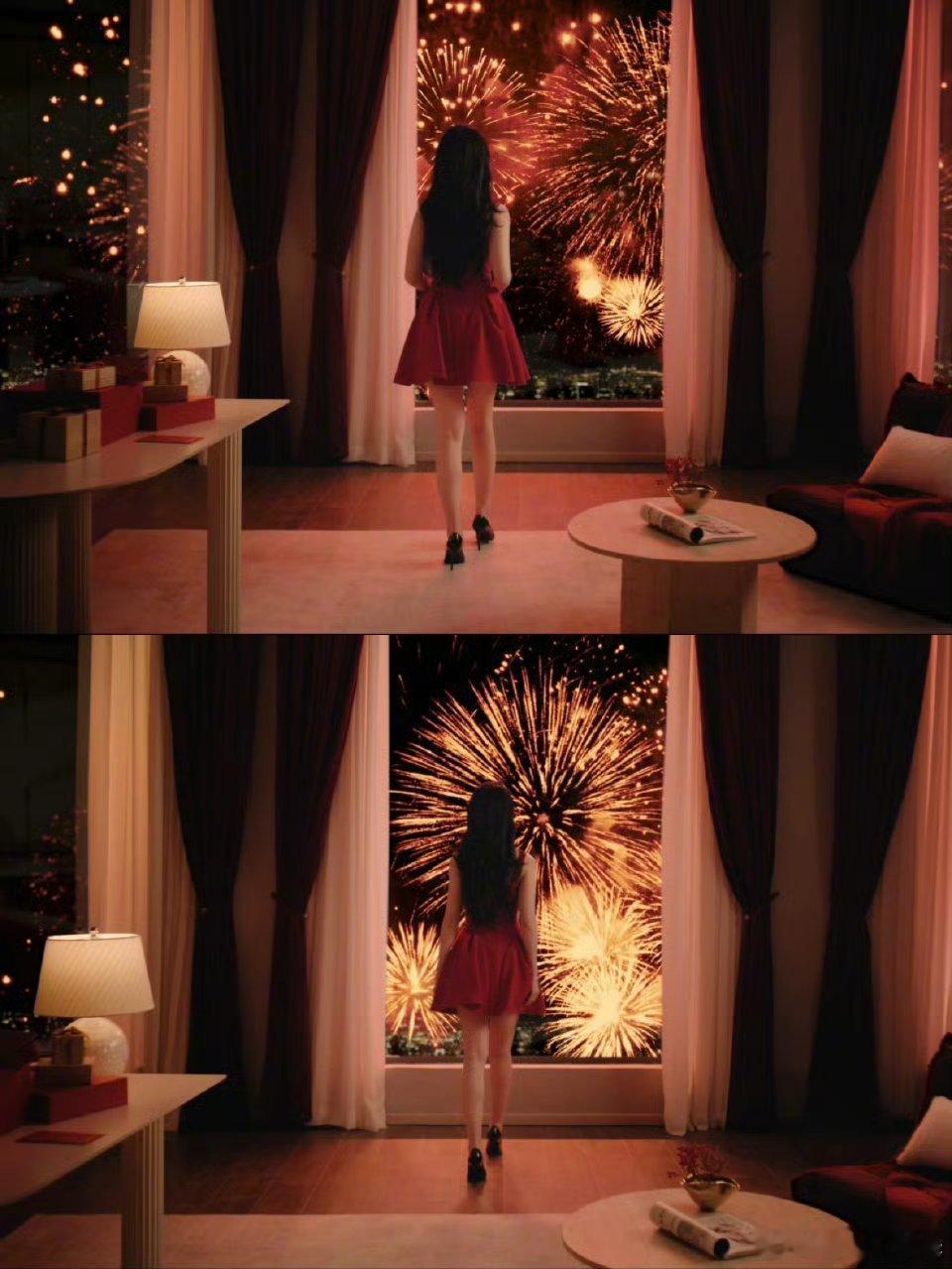 刘亦菲宝格丽红裙物料风情万种的美人