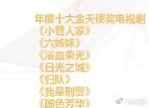 恭喜小巷人家恭喜国色芳华获得中美电视节十大金天使电视剧​​​