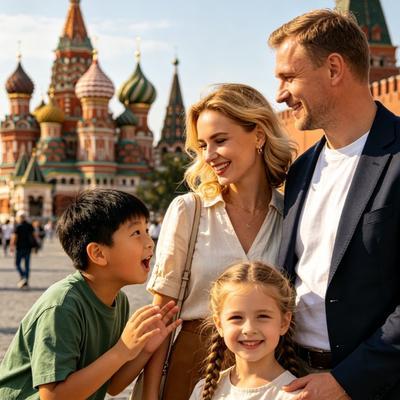 破防了！俄罗斯一家三口来中国旅游，当准备离开中国时，小男孩竟然偷偷找到海关人员，