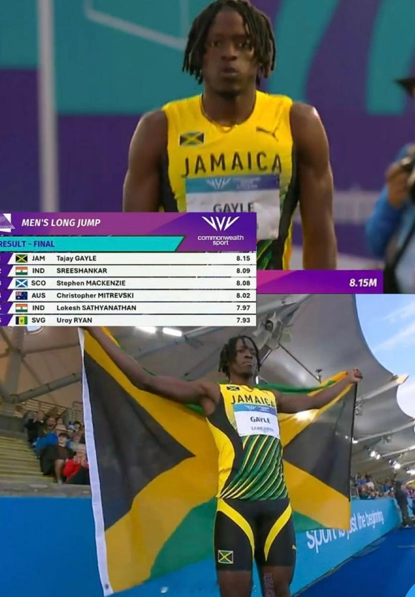 2026英联邦运动会男子跳远决赛，牙买加🇯🇲名将塔杰·盖尔强势登顶！🏆这名
