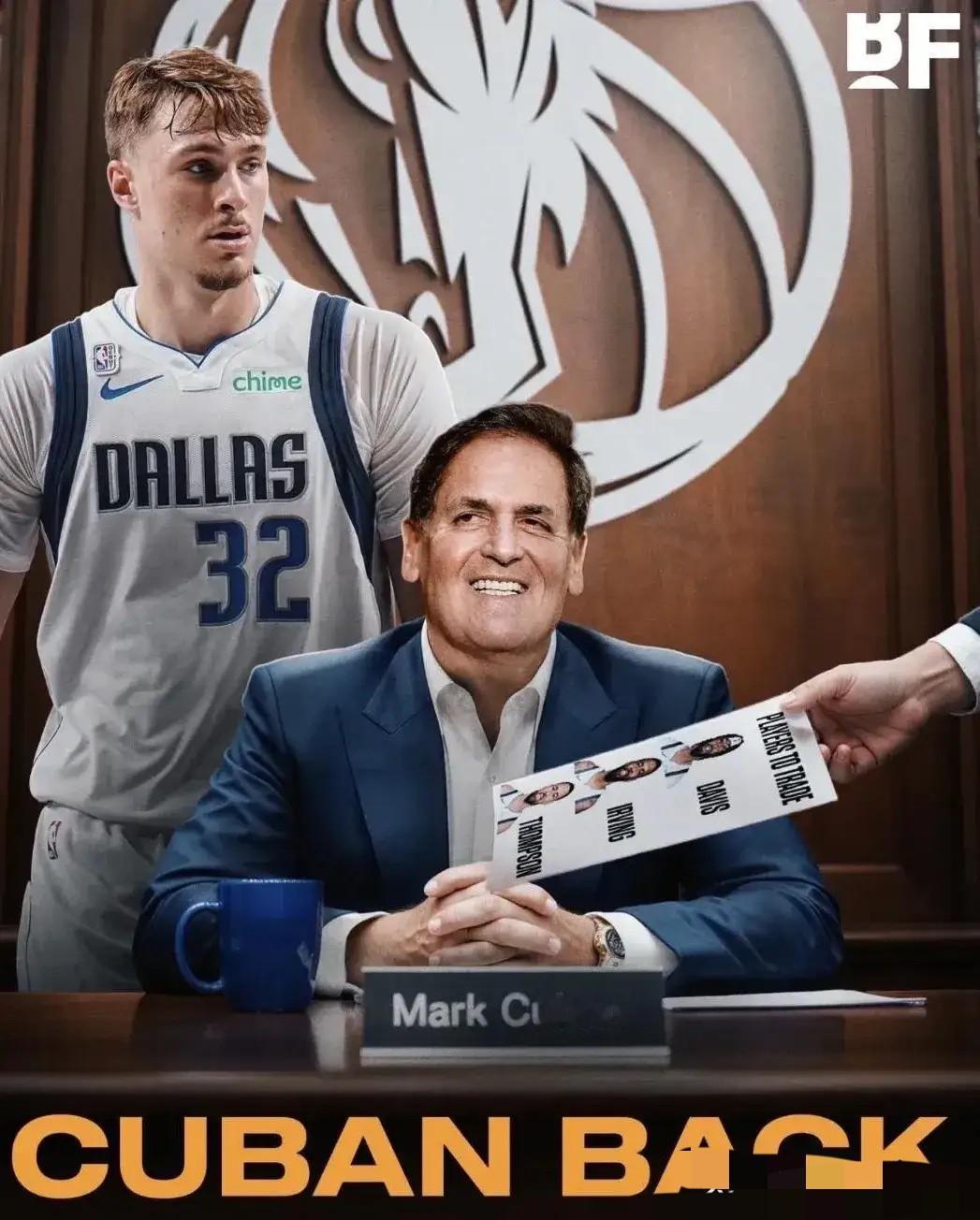 有一句话怎么说的“寂寞难耐”，没错这句话在库班身上应验了，库班：自从35亿美元