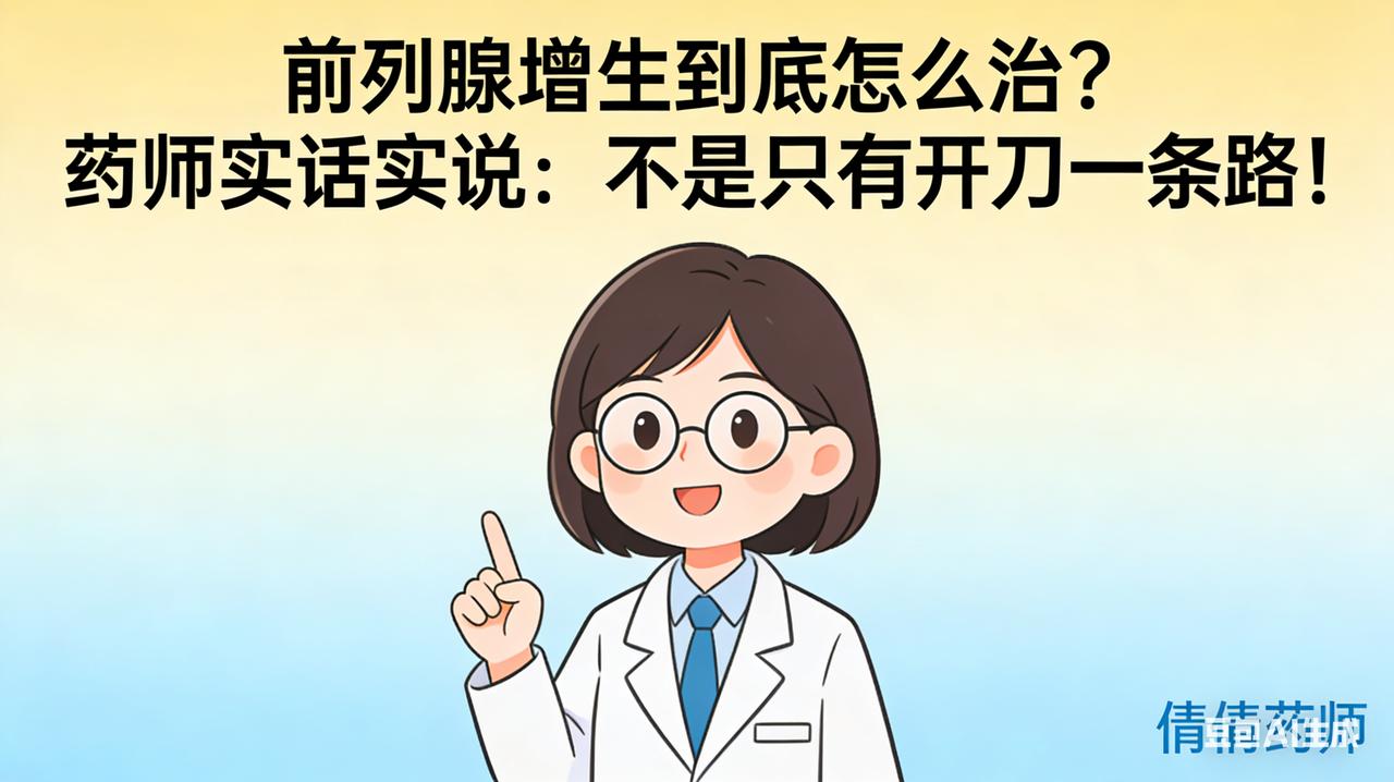 请问前列腺增生怎么治疗?前列腺增生到底怎么治？药师实话实说：不是只有开刀一条