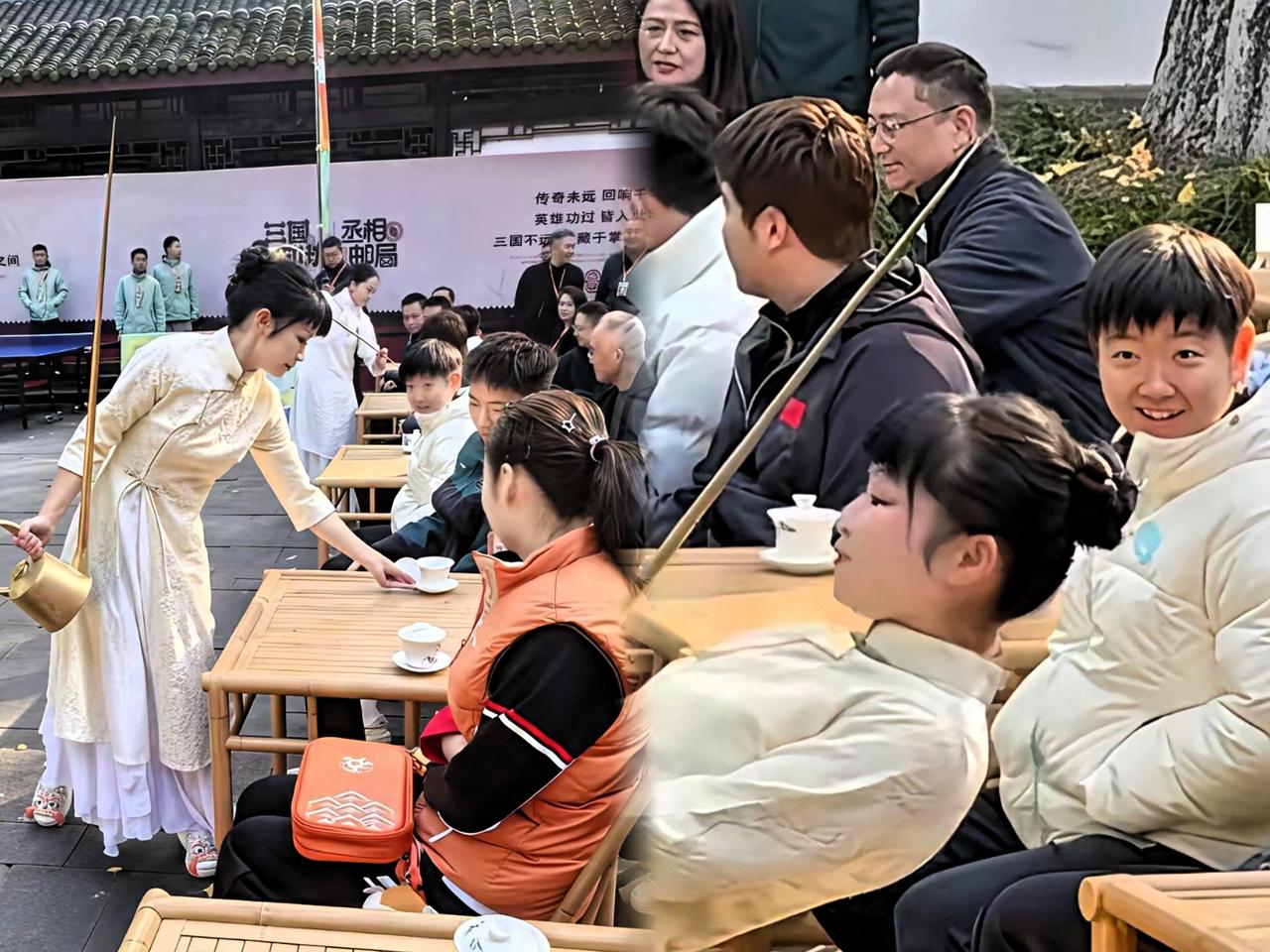 孙颖莎的“老毛病”又实锤了！一看见漂亮姐姐，立马走不动道儿～今天在武侯祠