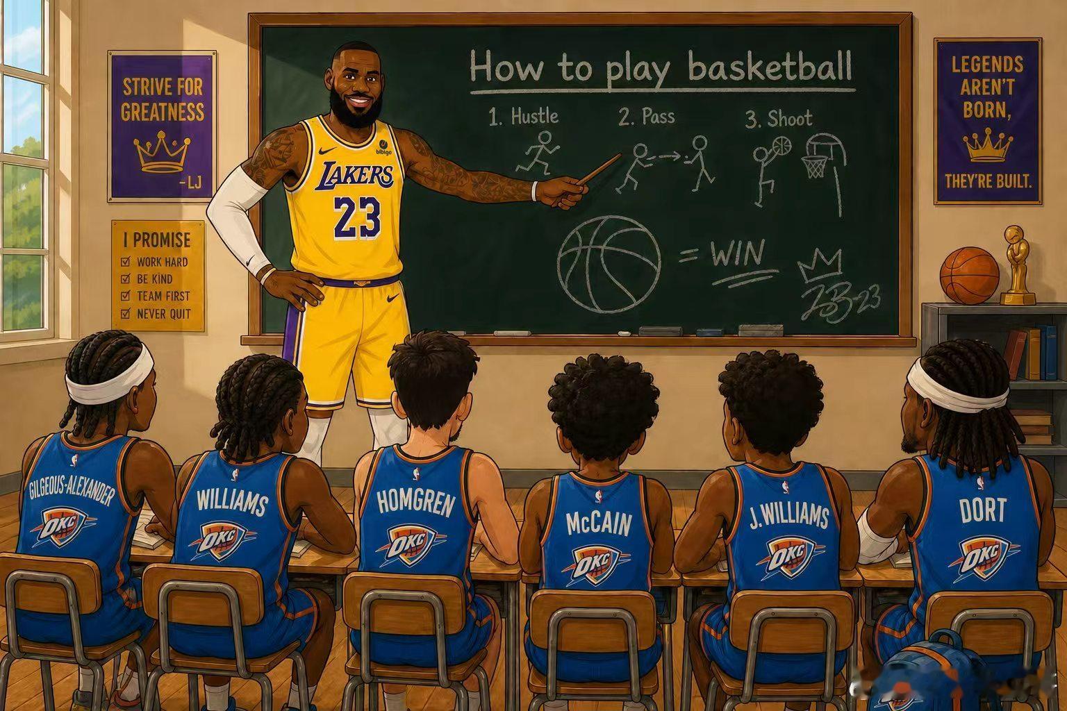 詹姆斯詹姆斯于2003年进入NBA。当时雷霆队首发五虎的年龄：亚历山大——5岁