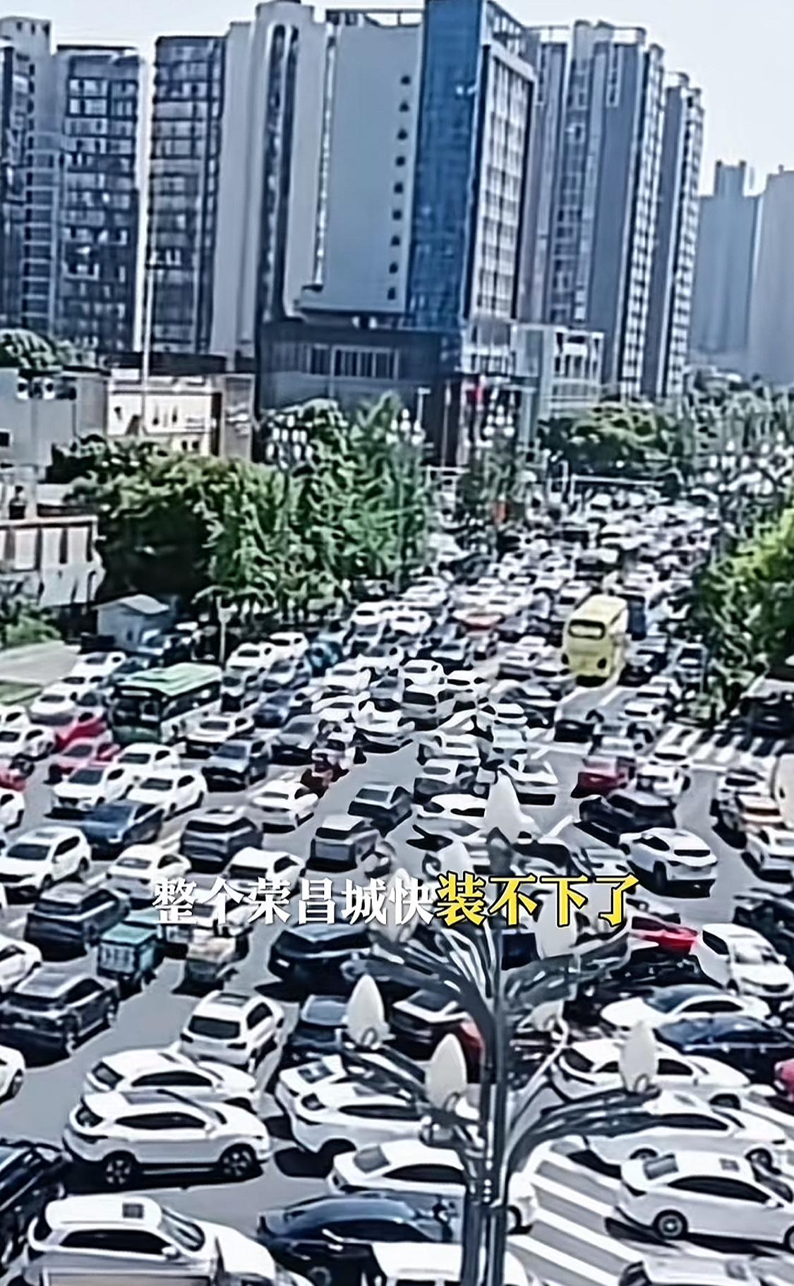 荣昌全城大拥堵，高书记实在是高。荣昌的这波网红经济，光卤鹅哥一个人可不够，如