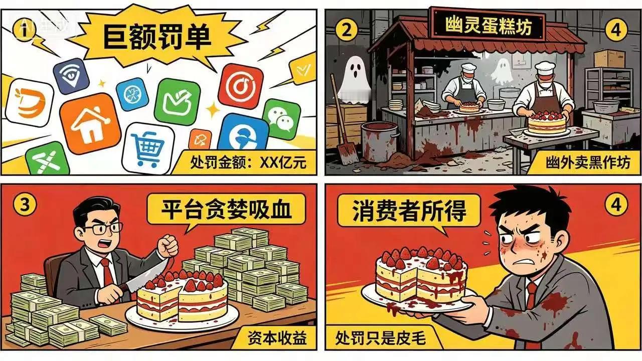 外卖平台哪是科技公司？它就是手机里的“数字大地主”！它不炒菜不送餐，靠垄断咱们