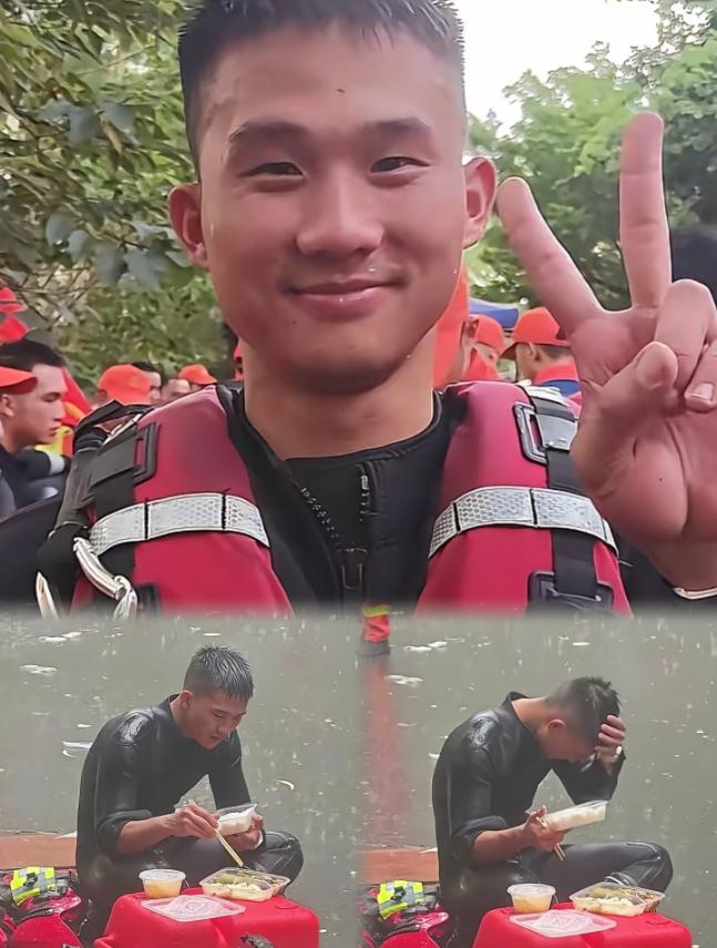 火遍全网、雨中就餐的消防员正面照片来了，今年26岁的梁焕，入职消防队伍已有五年，