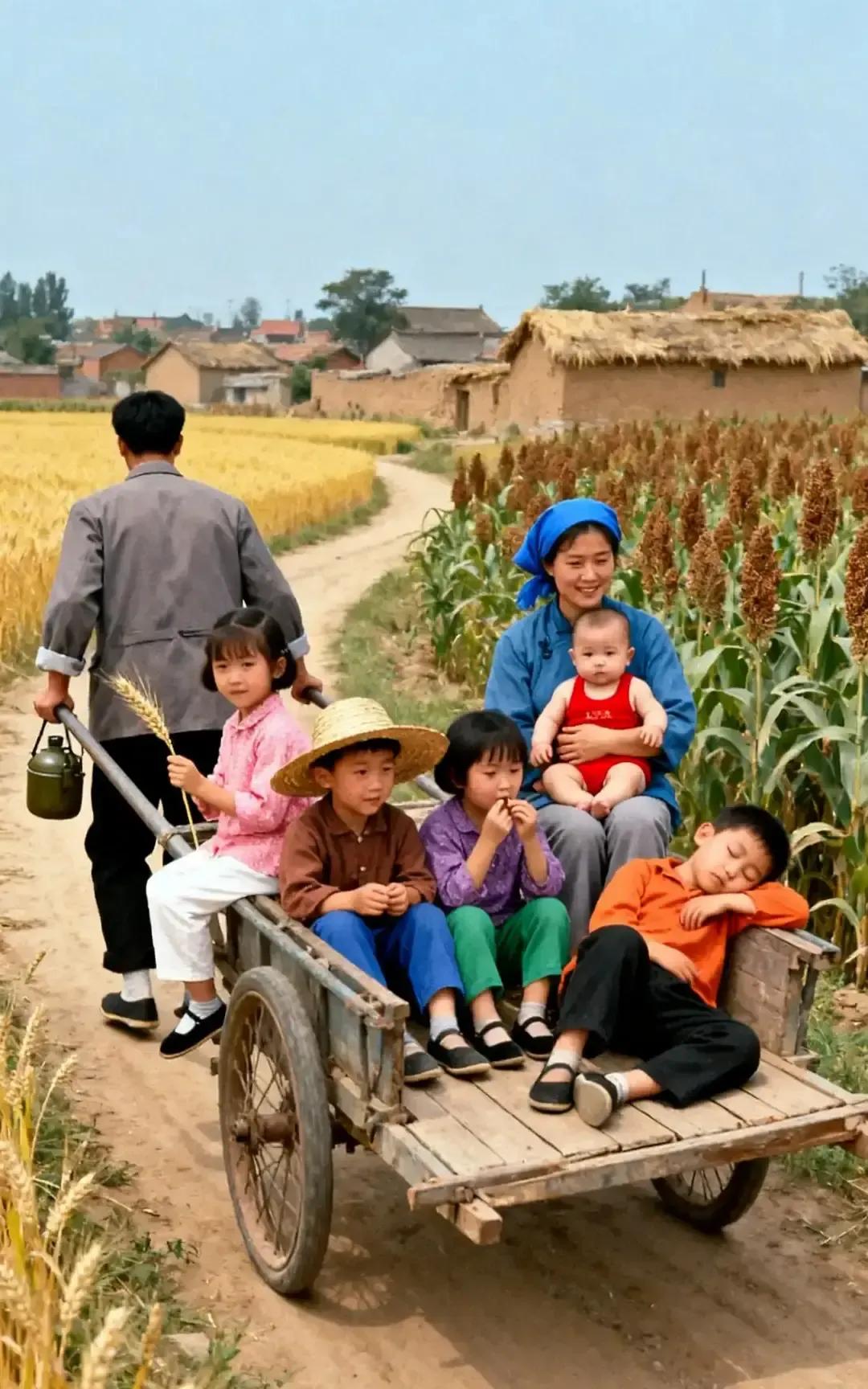 一张板车图被疯转，配文说八十年代走亲戚就这么朴实。我放大一看，好家伙，车把上缠