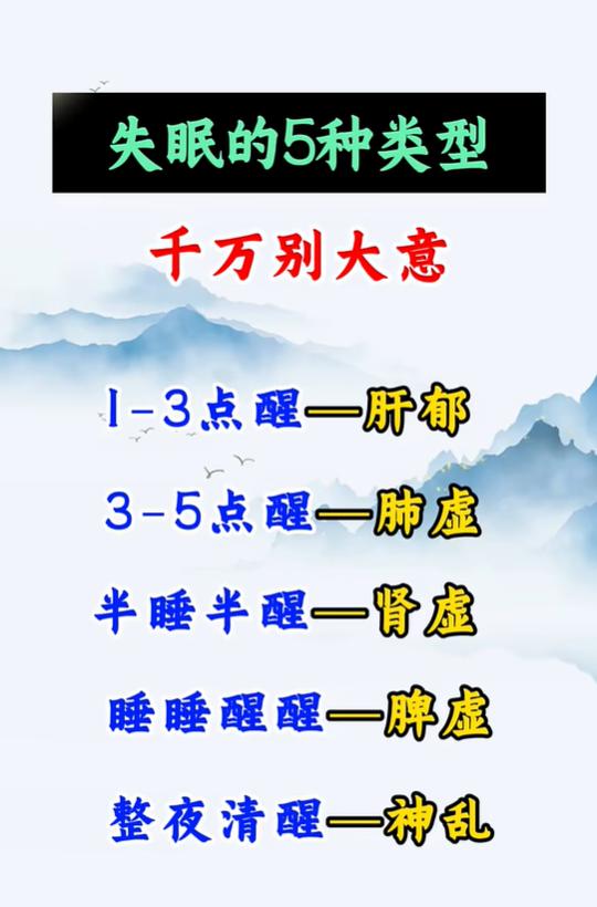不同时段早醒，分清肝郁肺虚脾肾亏虚