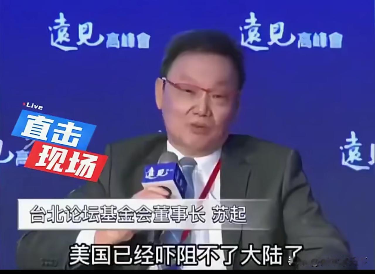 台北论坛基金会董事长苏起公开表示，美国军方担心“吓阻不了”中国大陆了，“台独不可