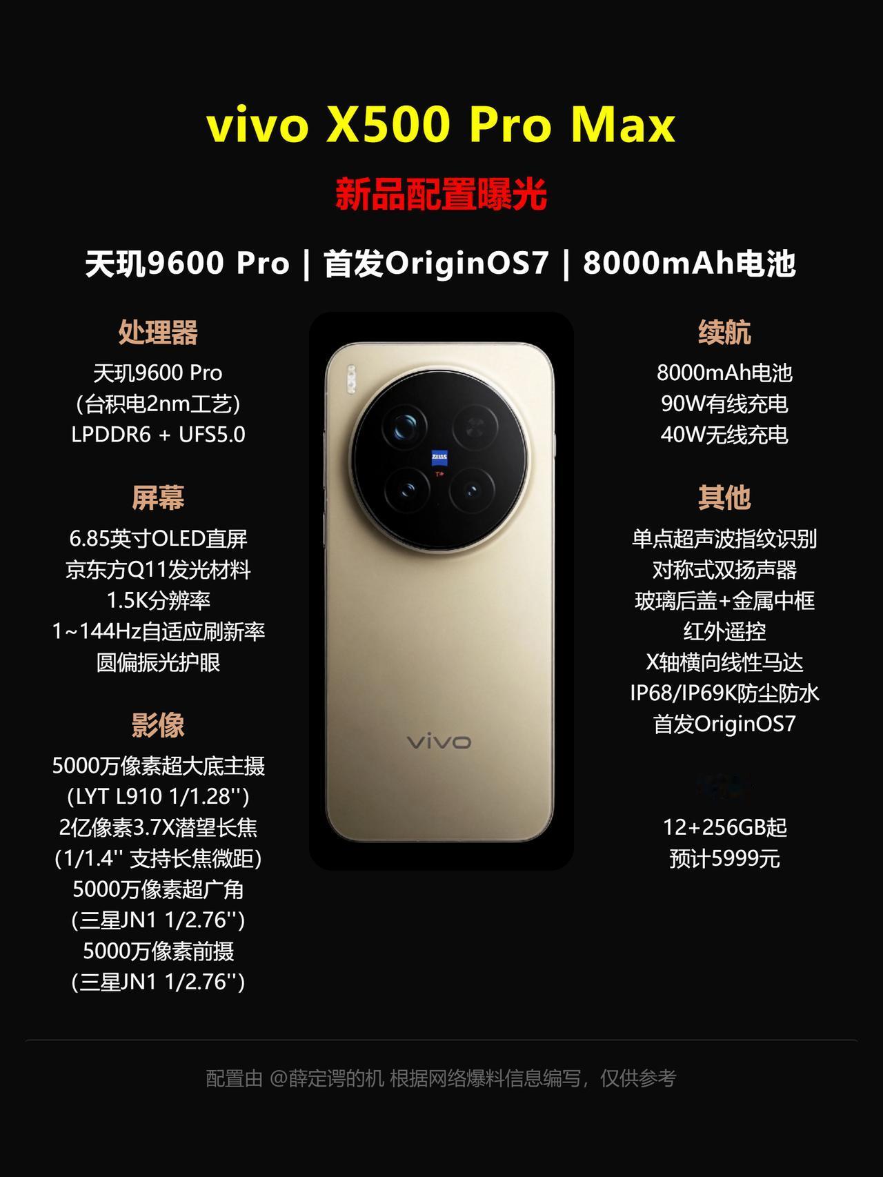 vivoX500ProMax首发2nm芯片，性能有点东西哈预计全球首发