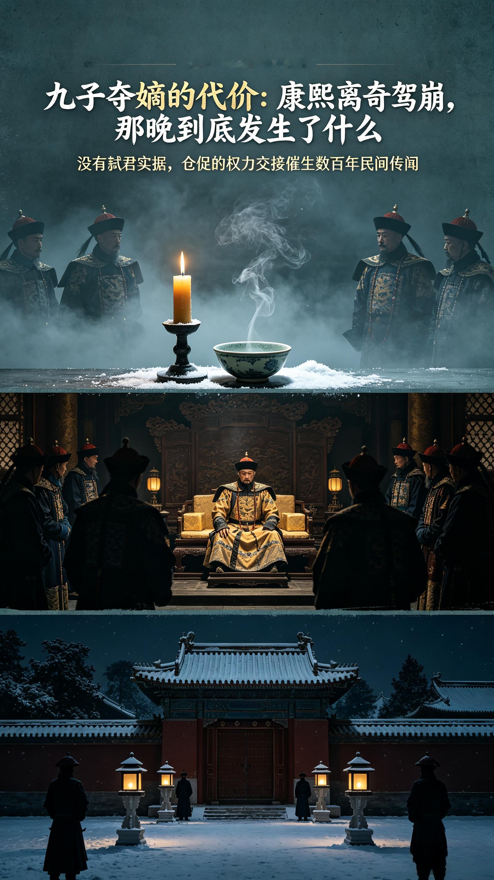 畅春园之夜康熙骤然驾崩，是风寒诱发急症病故，还是雍正暗中动手？康熙在位六十一年，算得上中国古代执政时