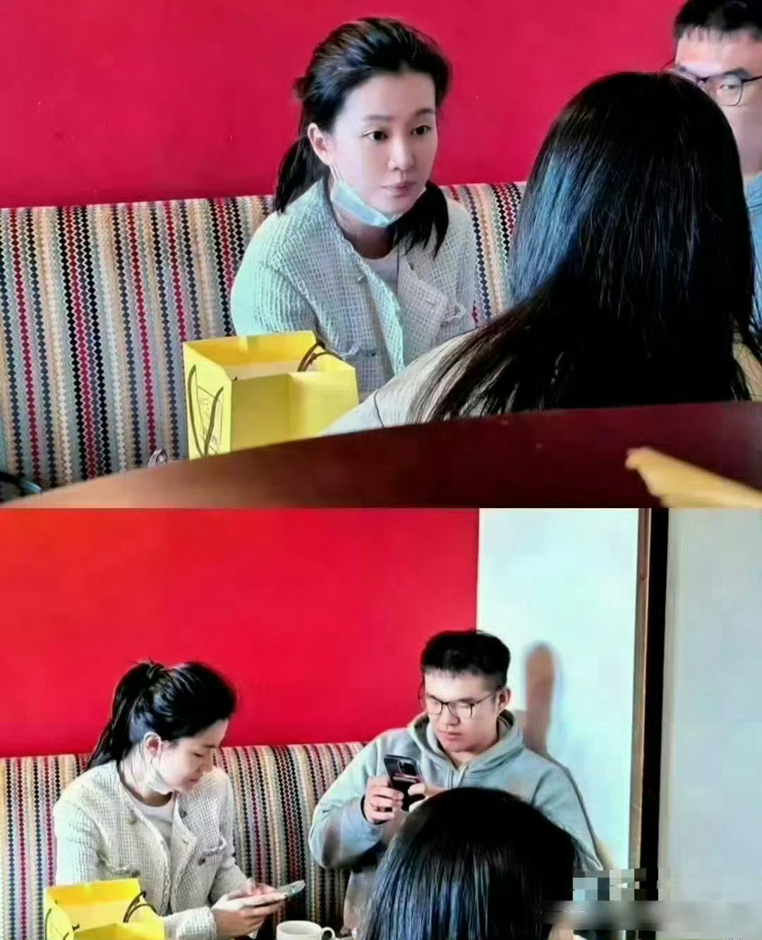 在澳门偶遇乔欣和赖柏霖，两人看起来很随意，没怎么打扮，完全没看出来这件衣服居然这