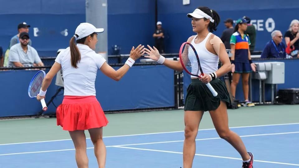 美网2025女双第二轮，王雅繁/青山修子以6-16-3完胜格鲁比奇/安·李，