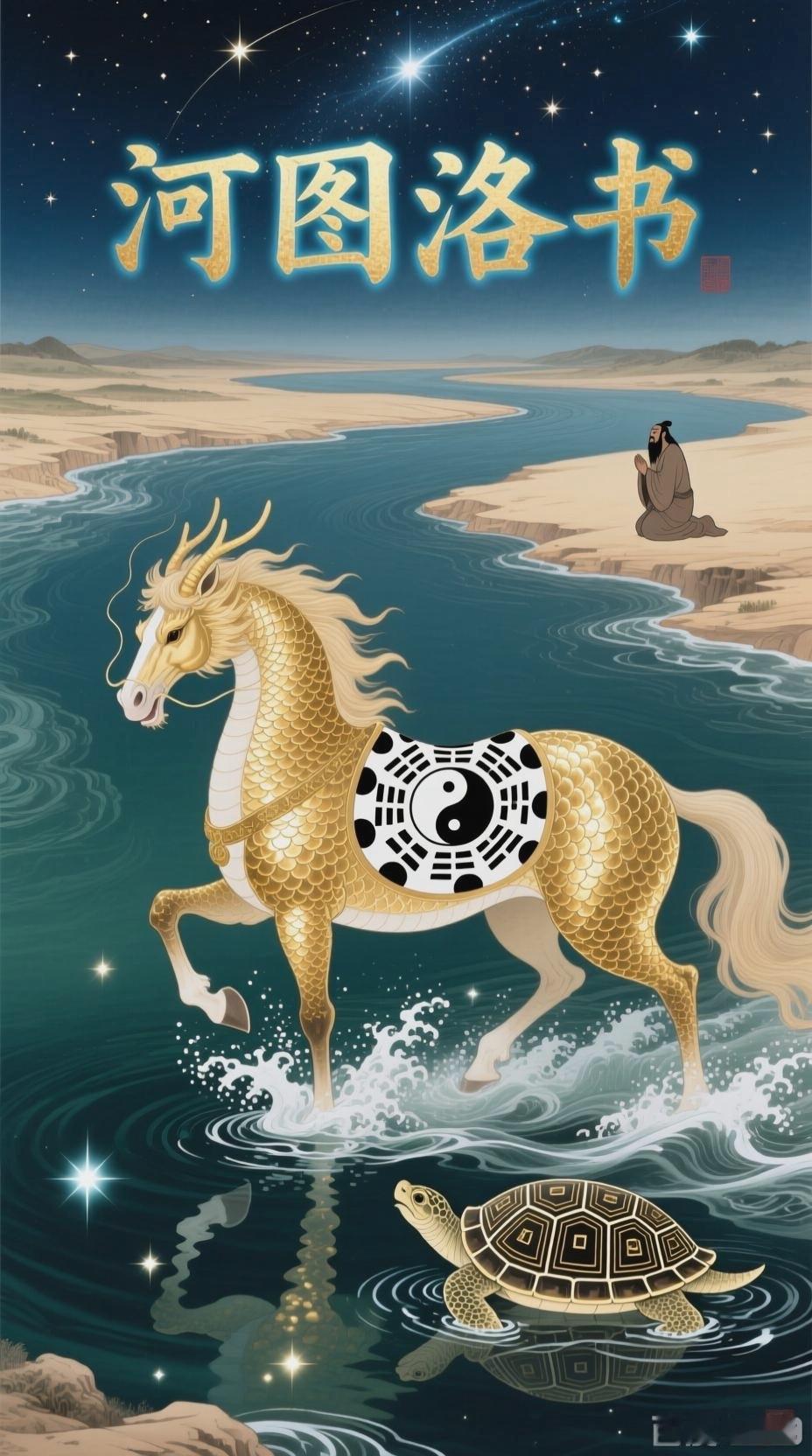 河图洛书，被誉为华夏文明的“宇宙魔方”。河图以十数合五方，揭示万物相生之序；洛书