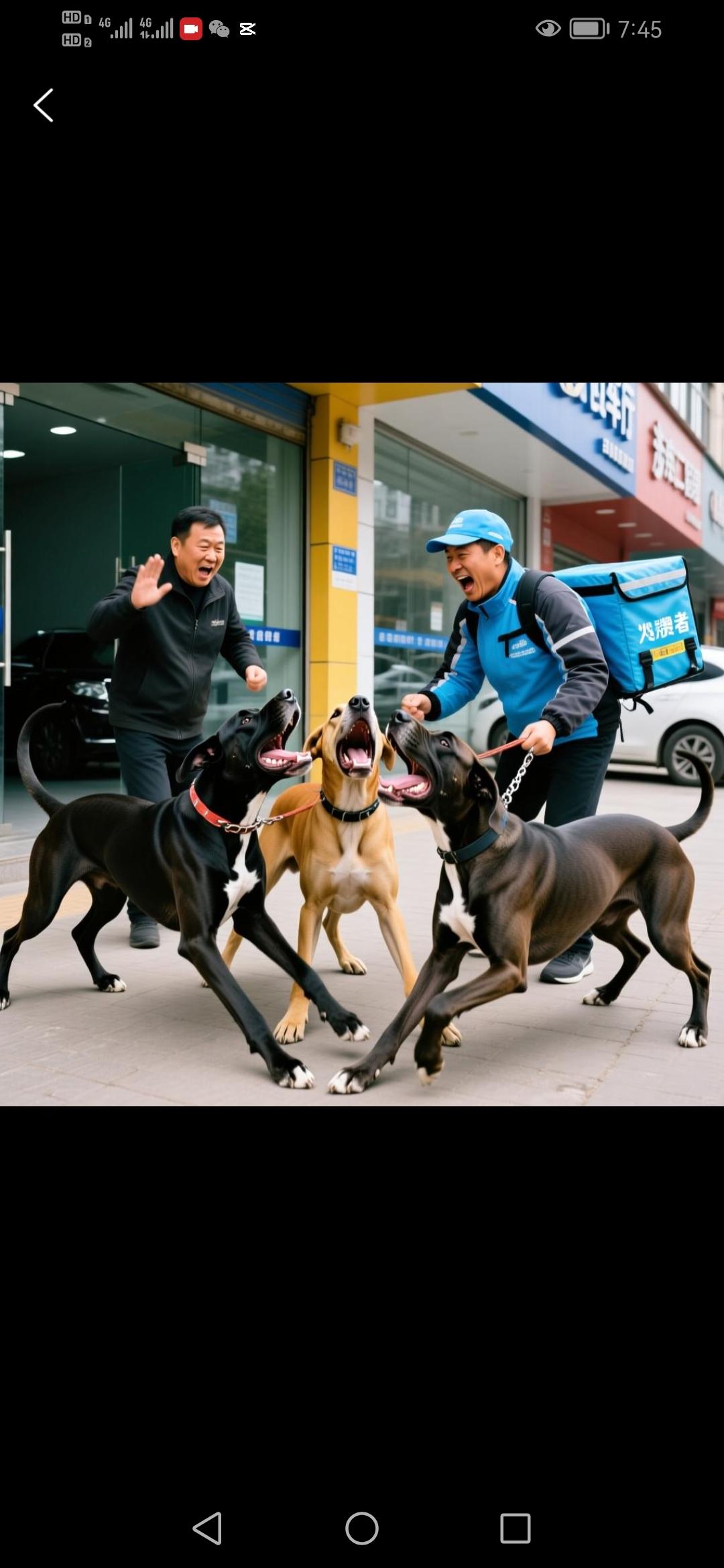 外卖员送餐竟遭三条大丹犬扑咬，狗主人却淡定呵斥“别叫”，这究竟是怎么回事？近日