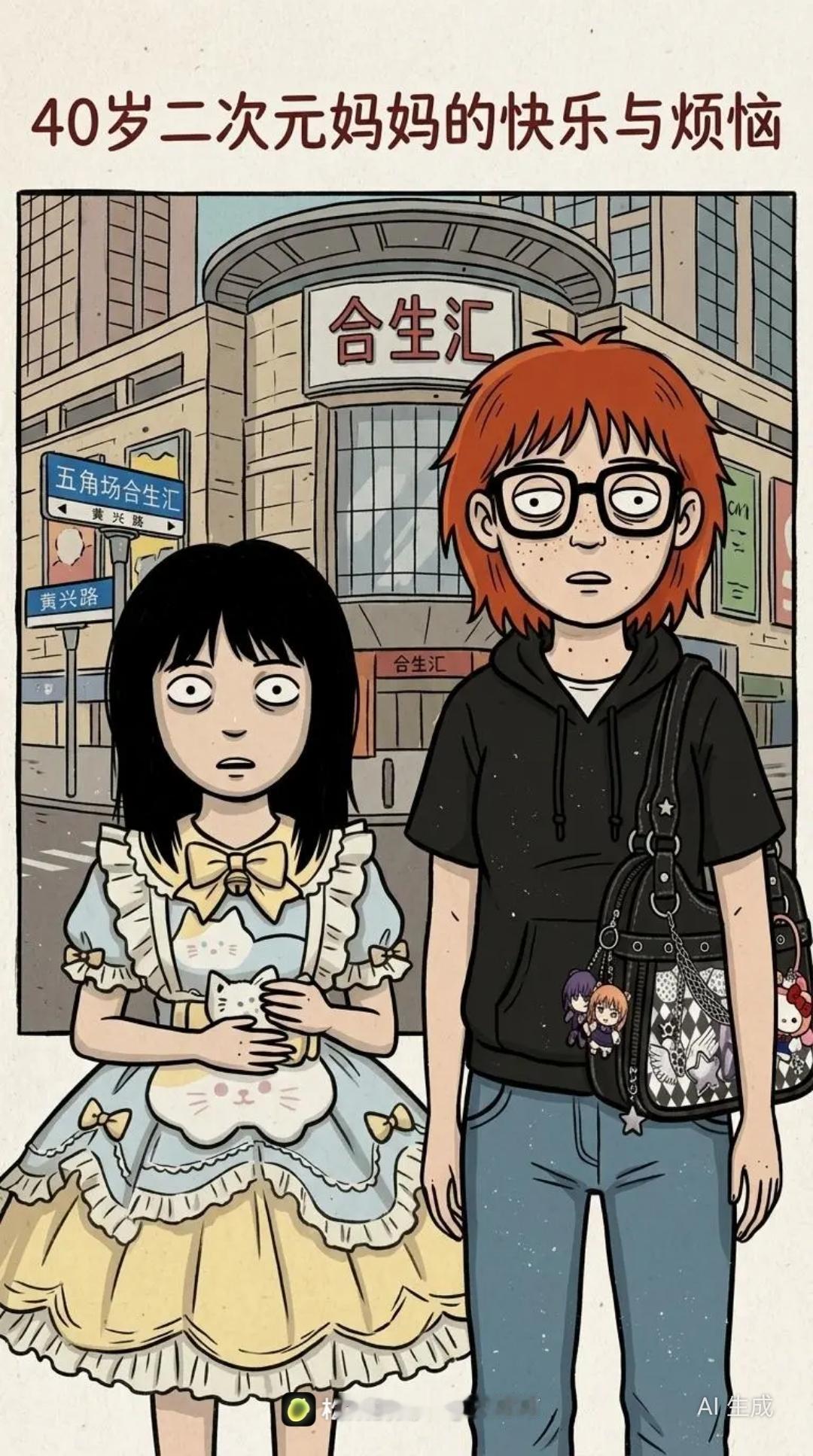 漫画母女漫画家庭二次元双相情感障碍生活碎片