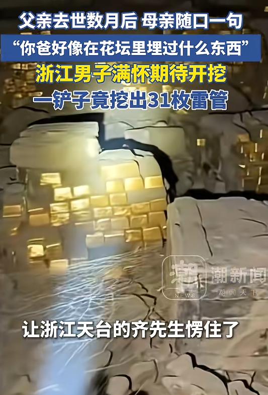 浙江天台一户普通人家，父亲去世才几个月，母亲随口一句“你爸好像在花坛里埋过东西”