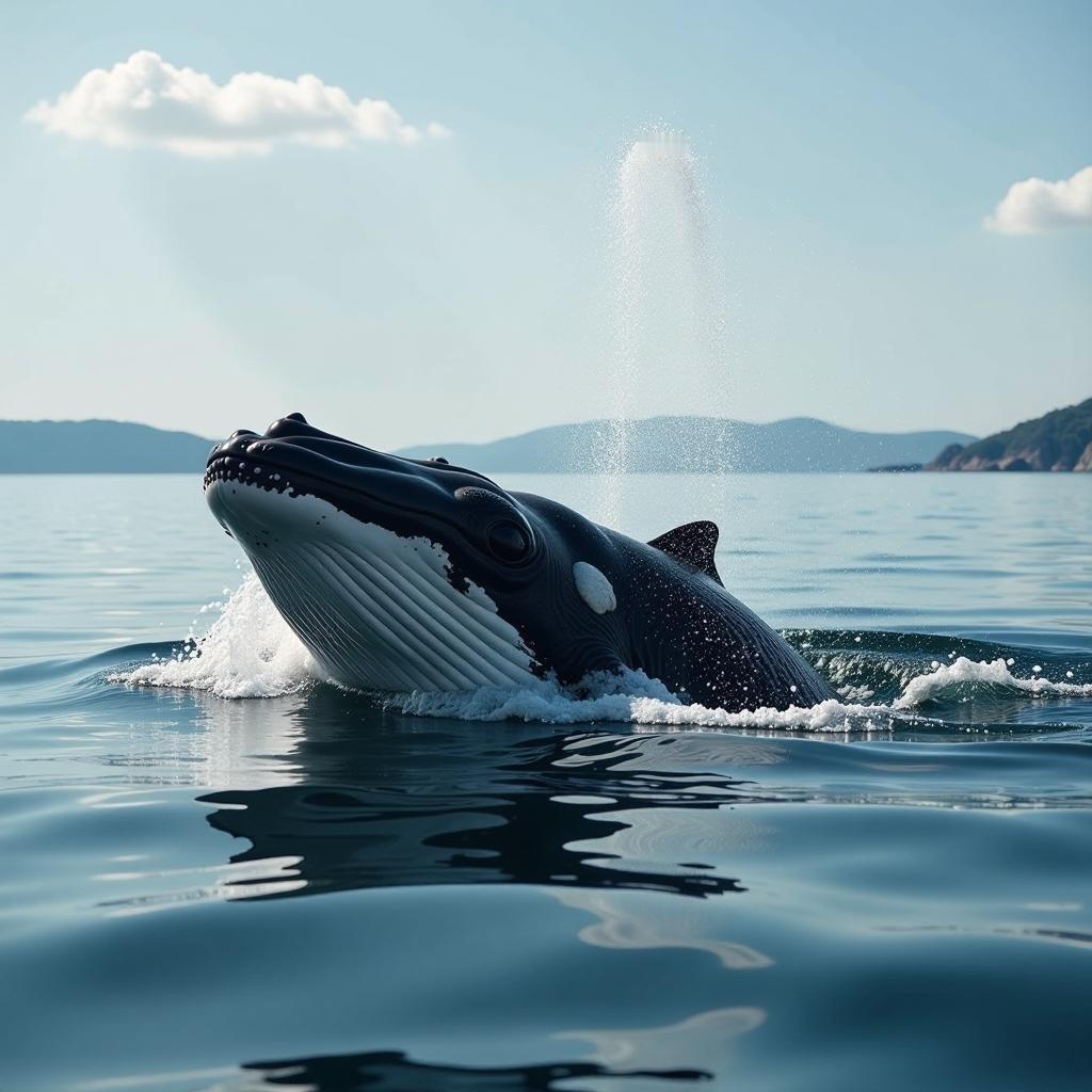 为什么鲸鱼会喷水？揭开海洋巨兽“喷泉”的神秘面纱！🐋曾经在海边目睹那高耸入