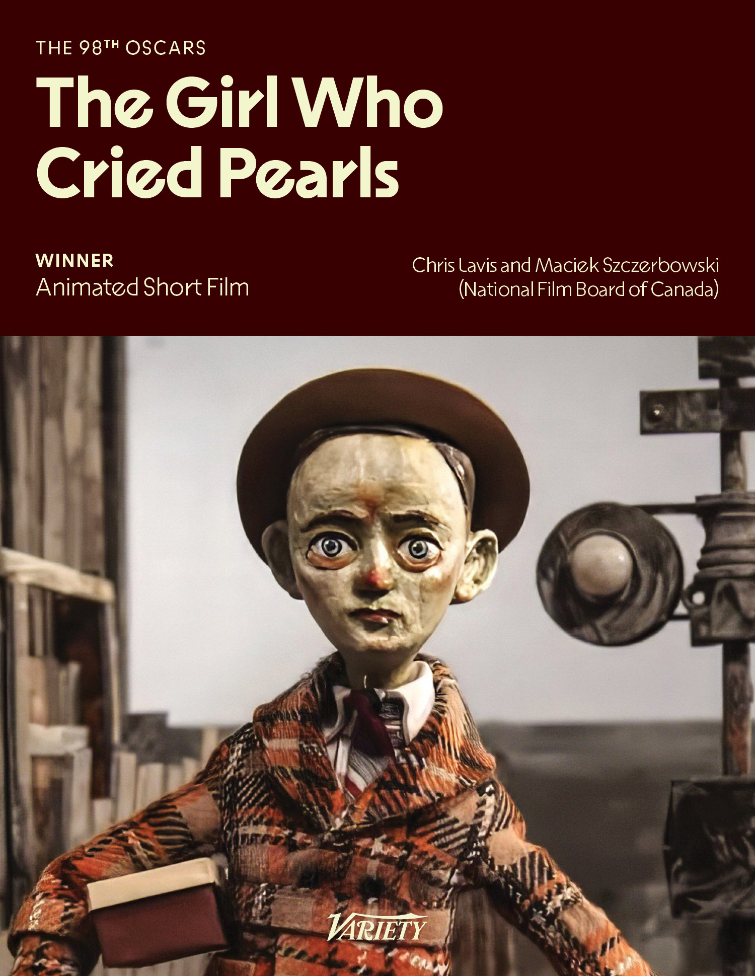 恭喜《泪珠成珍的女孩》获得第98届奥斯卡最佳动画短片！