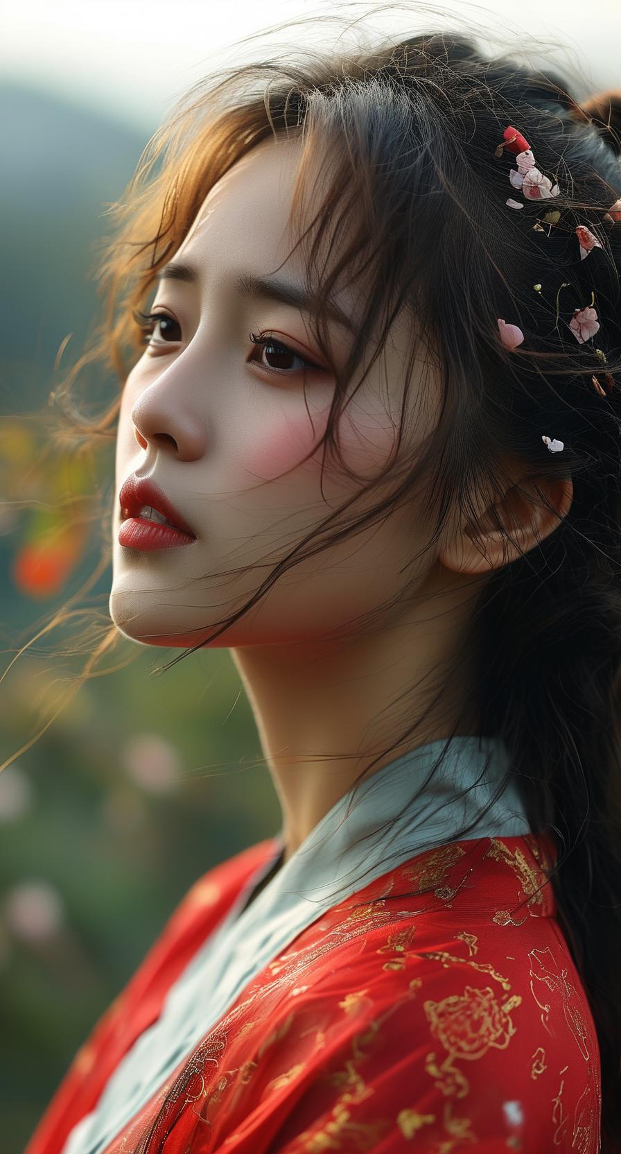 下联：柔情满怀拂云霞