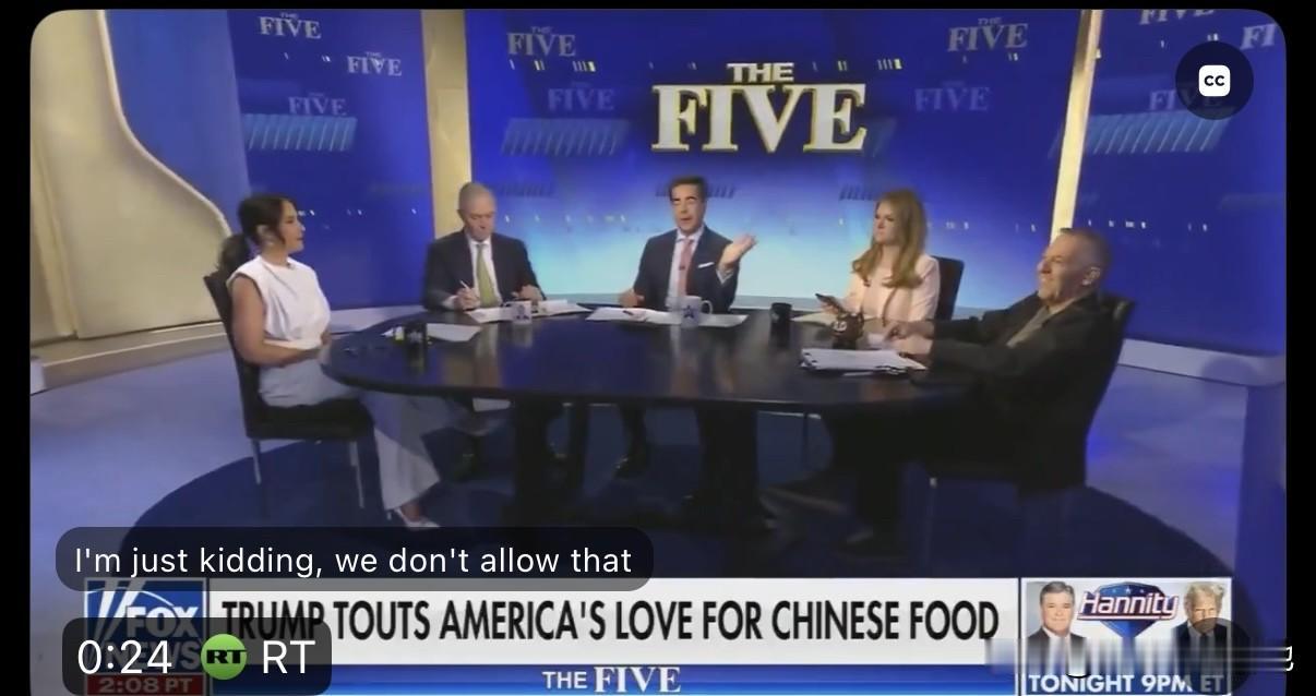 “中国基本上就是美国的殖民地。你去到那里，到处都是麦当劳、塔可钟、肯德基、星巴克
