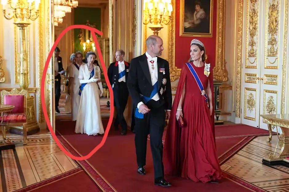长公主安妮，这状态有点不太对？为何？两个原因一是，这一次接待马克龙的晚宴上，