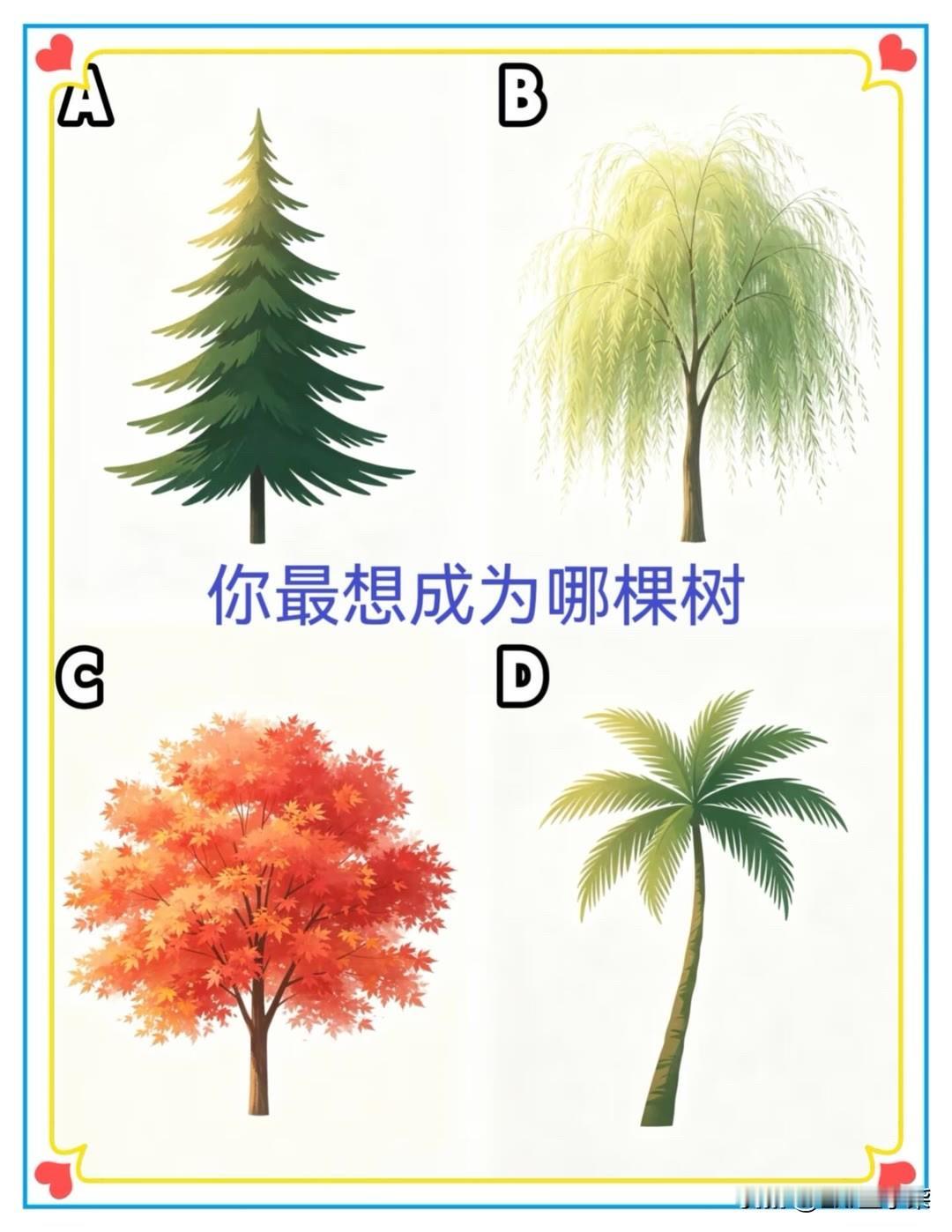 你问我答你最想成为哪棵树