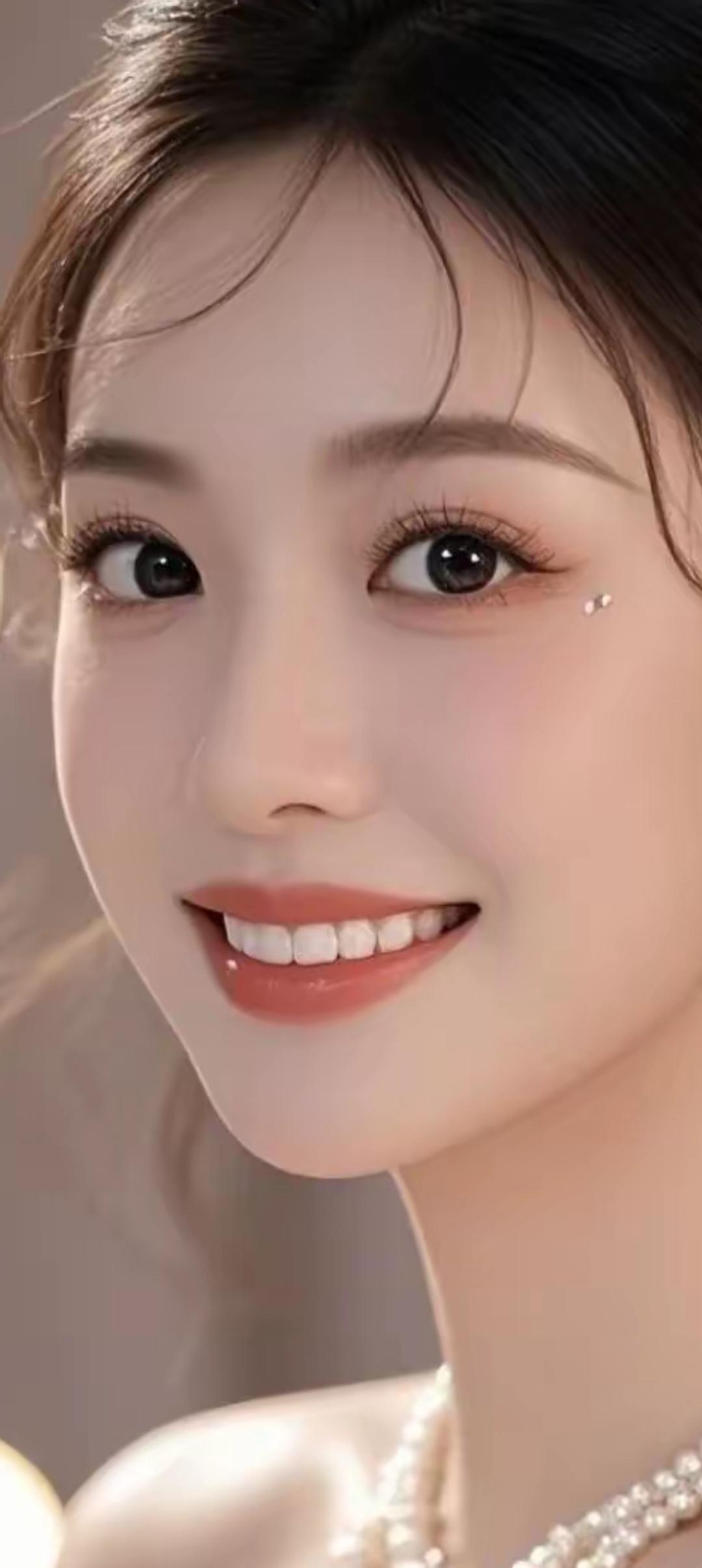 这姑娘笑起来真甜！