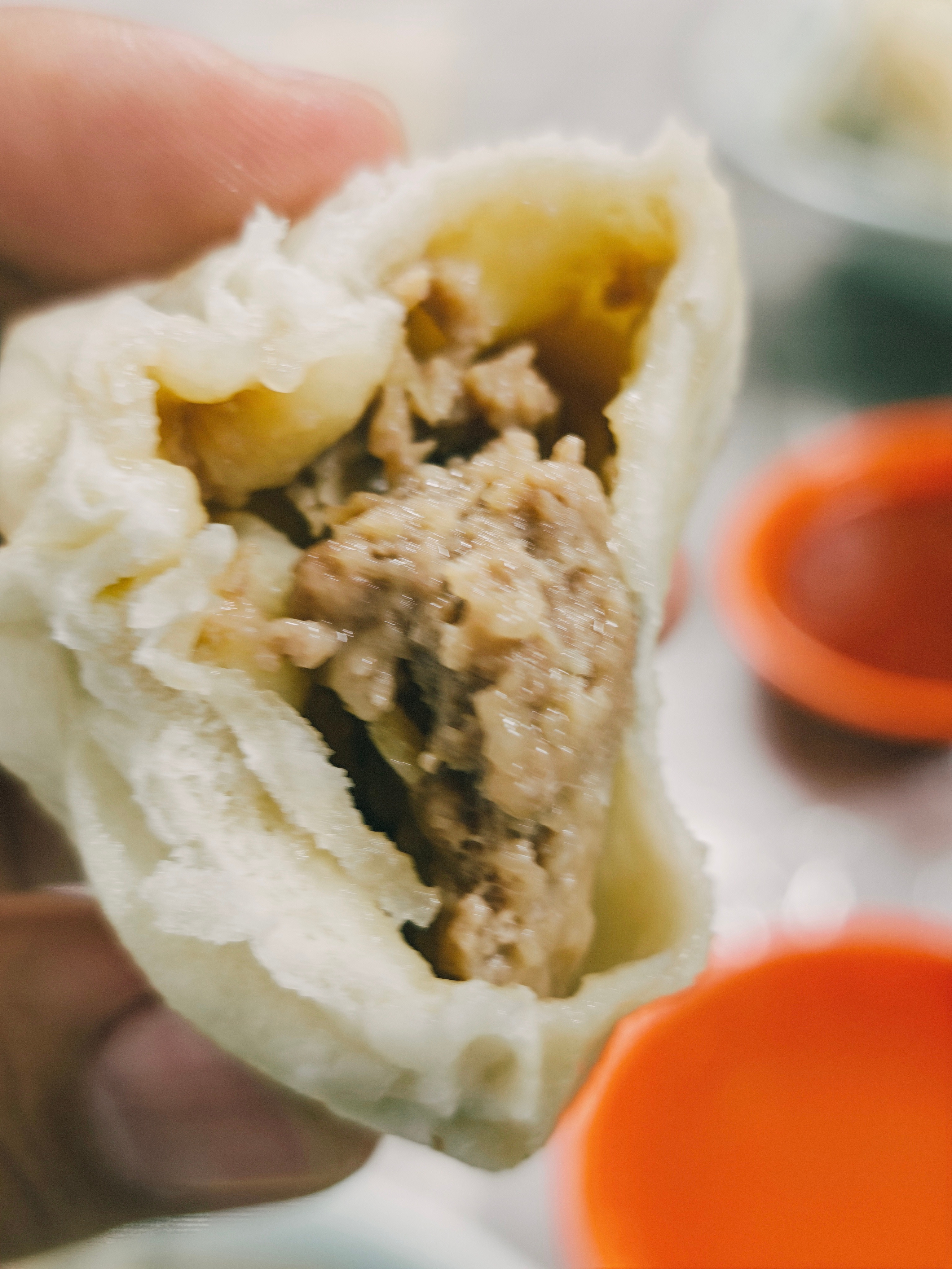肉包子3.5一两，素的2.5一两，徐州早点物价太感人了[笑着哭]辣汤和河