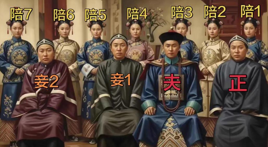 晚清大户全家福。一夫一正二妾七陪嫁，古人的顶配生活，看完直呼大开眼界。