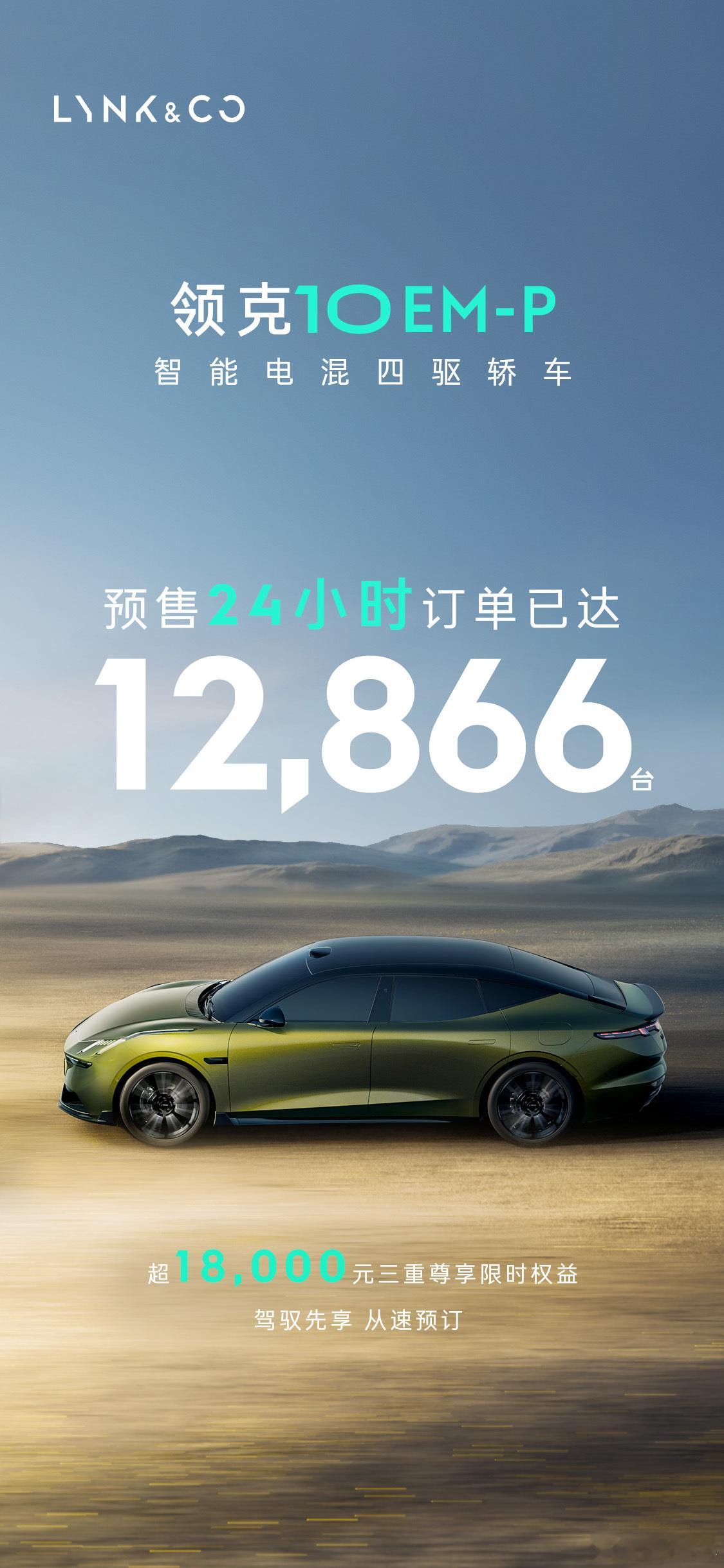 领克10EM-P昨天发了预售价，19.2w、20.8w、22.2w。24小时订