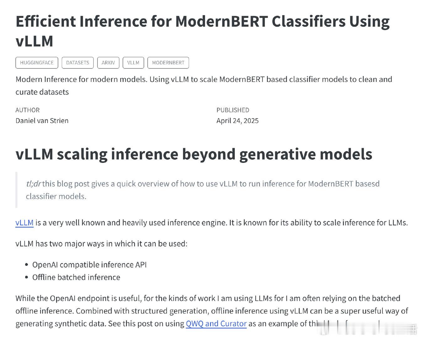 【EfficientInferenceforModernBERTClas