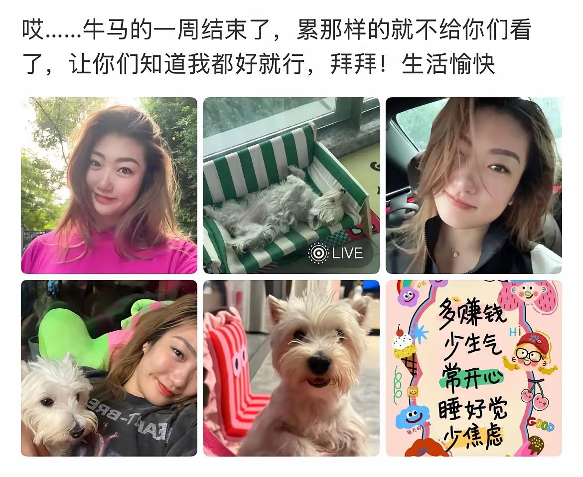 李梦又发文了李梦发文调侃自己：“我很累，但我过得很好。”生活不易，这个状态不错