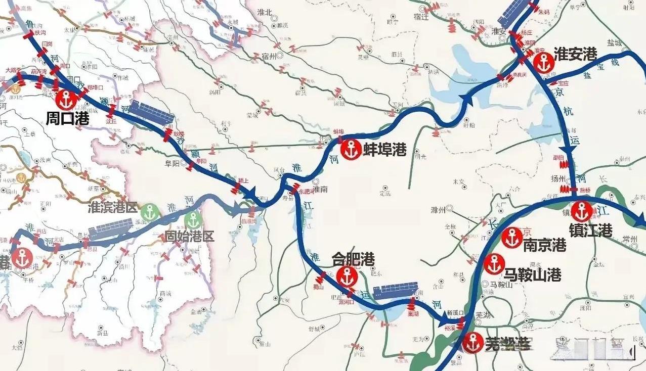 河南应该感谢安徽省，安徽的江淮运河实在是太牛了，让河南实现了通江达海，也成就了周