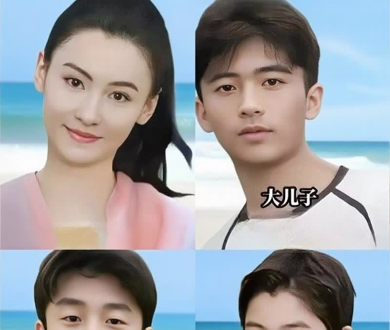 张柏芝和三个儿子的同框，谁继承了她的绝世容颜？最绝的是三人同框时的化学反应，大儿