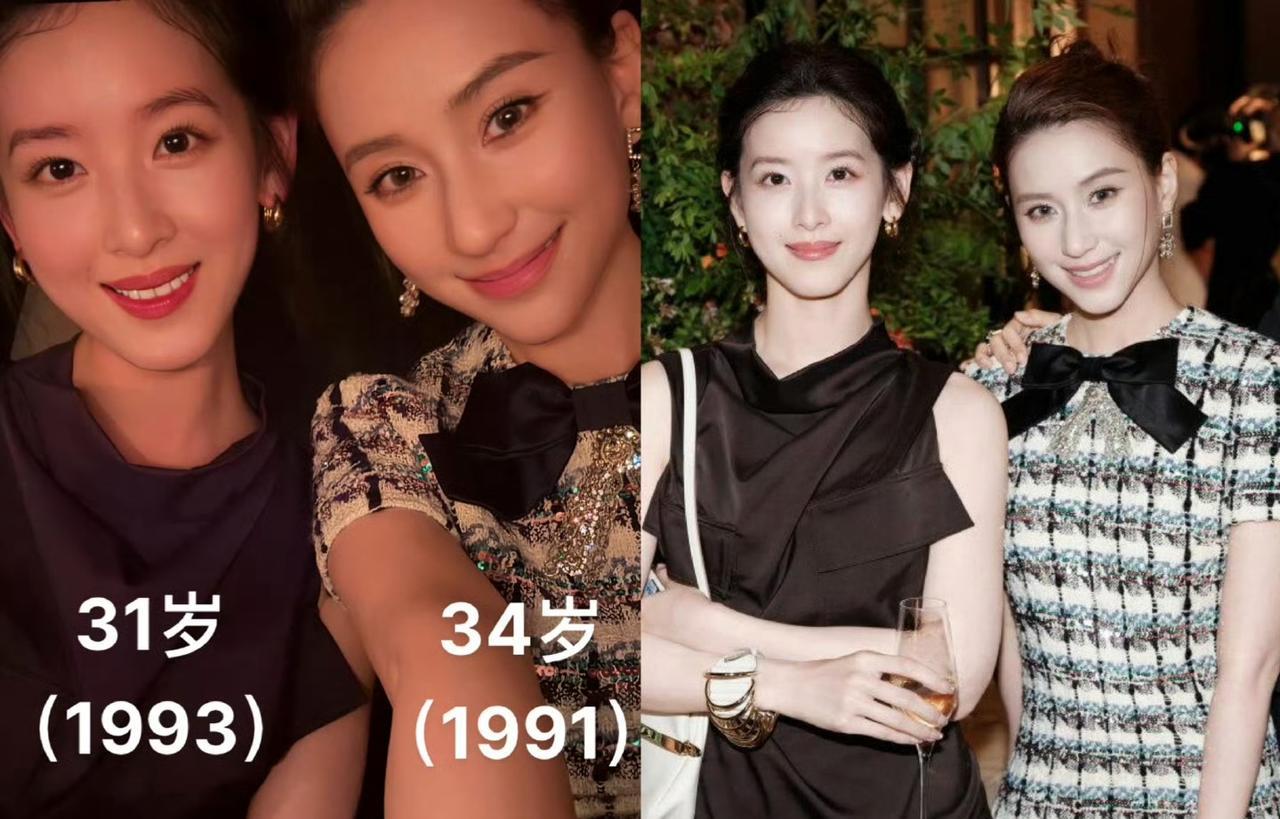 羡慕了！何超莲章泽天同框美到窒息！两人从杏眼到唇形都神似，面相都超好！虽然