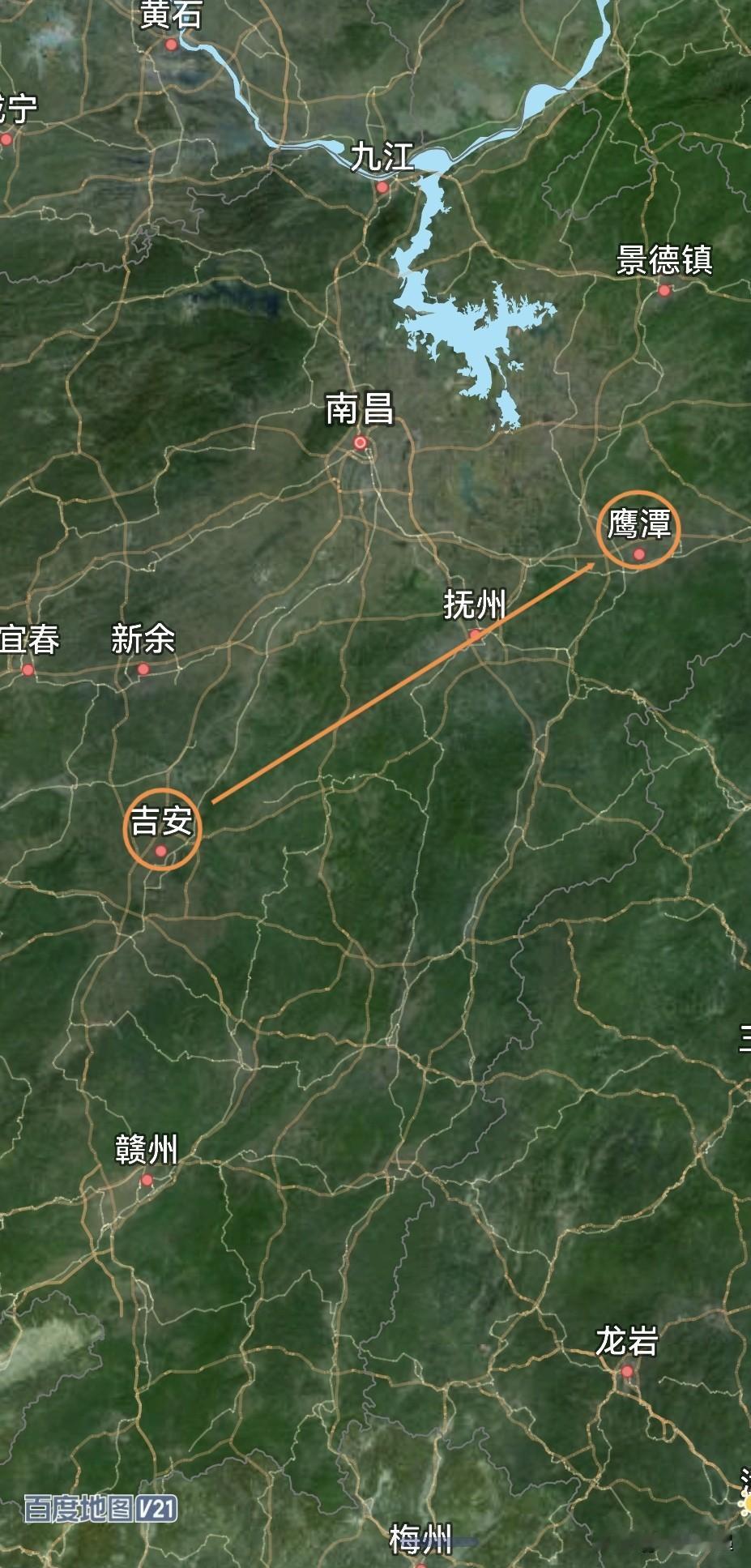 江西，从吉安市2到鹰潭市1是拔提用重吗？吉安市，古称庐陵，总面积25283平方