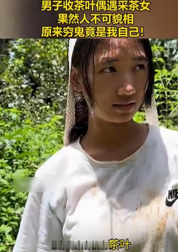人不可貌相！云南，一男子在收茶途中偶遇一名采茶女。见她皮肤黝黑、衣沾泥土，男子提