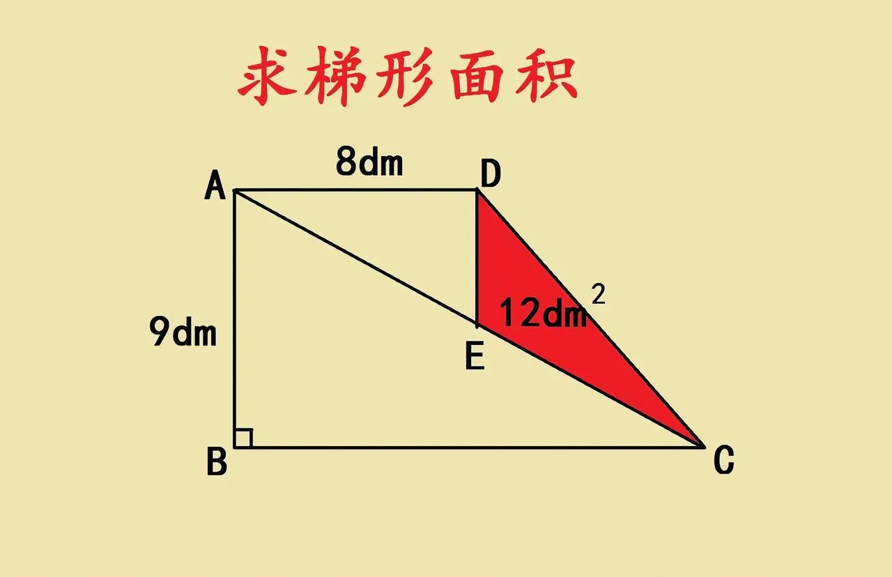 小升初几何题引发热议，家长直呼条件不足？最近一道小升初几何题火了，求梯形面