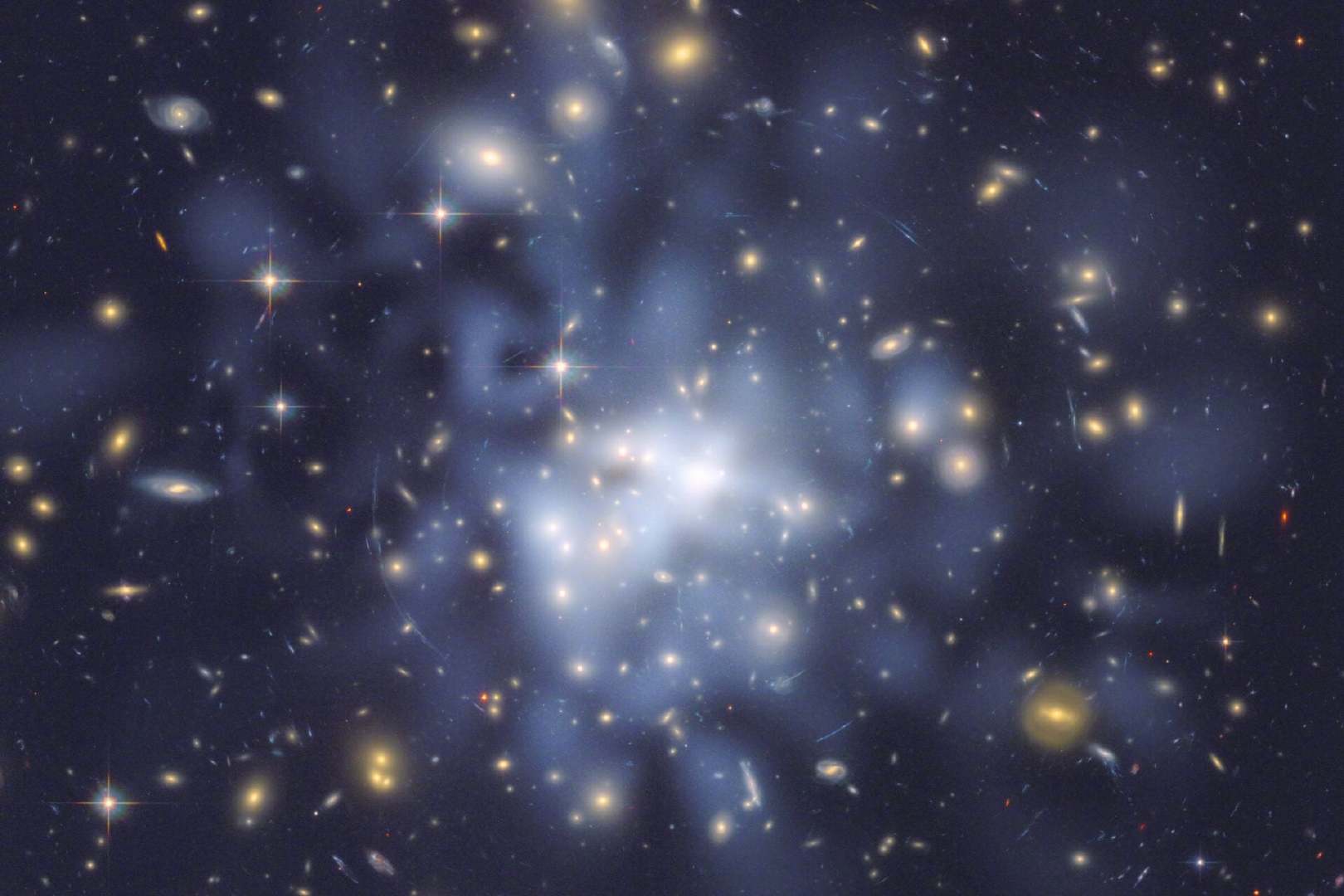 宇宙里所有看得见的东西，恒星、行星、气体、尘埃，包括你我，加起来只占物质总量的1