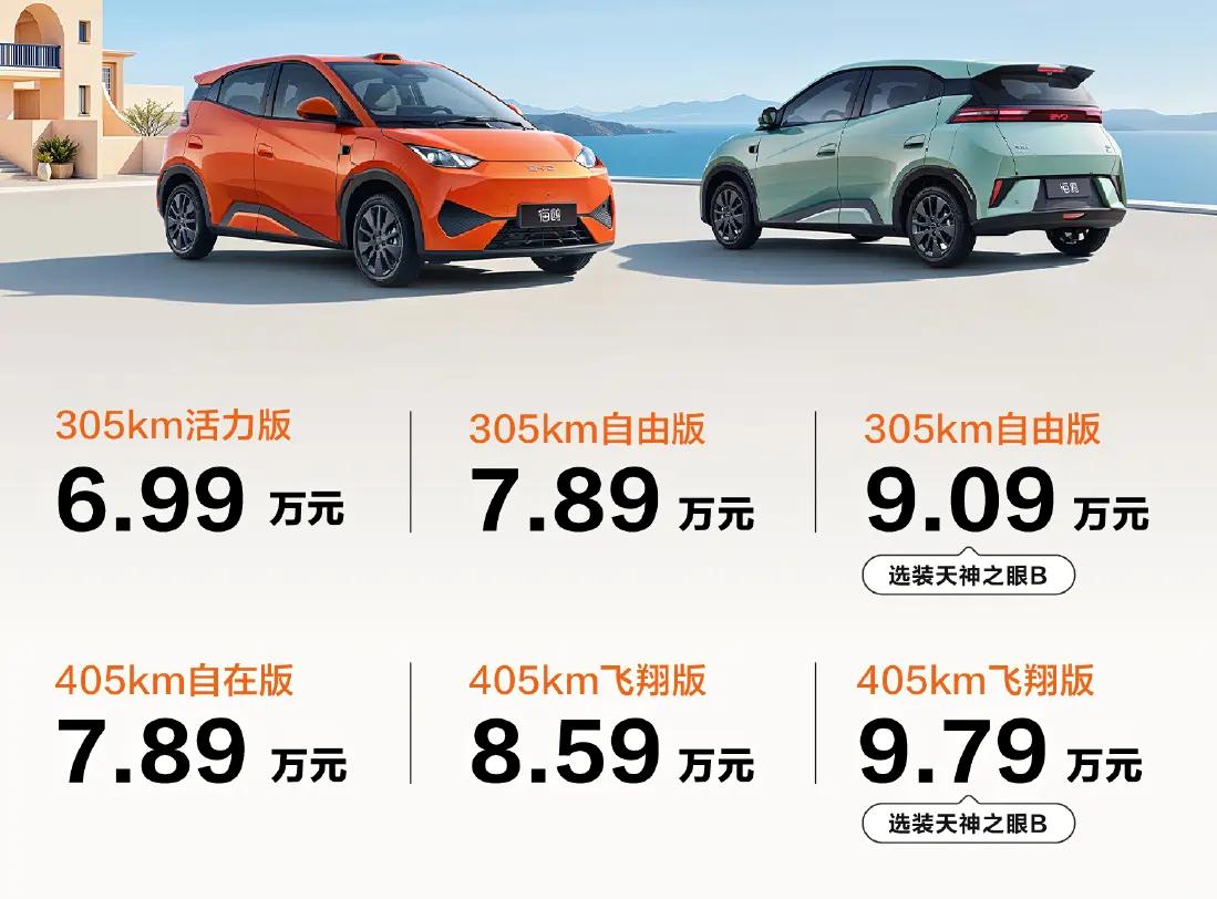 新款海鸥6.99万起，可以再花1.2万选装激光雷达，得到天神之眼B，你买不买？