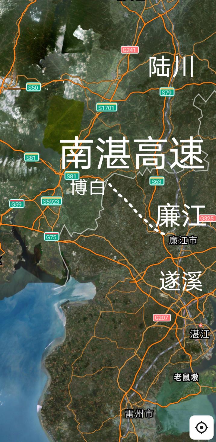 全面开建，广西南宁至广东湛江目前正在建设一条直达高速，未来全线建成后南宁开车来往