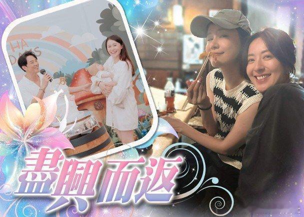 藝人黃翠如近日暫時放低寶貝仔「蕭哈哈」和老公蕭正楠，跟好姊妹唐詩詠及美食達人「拉