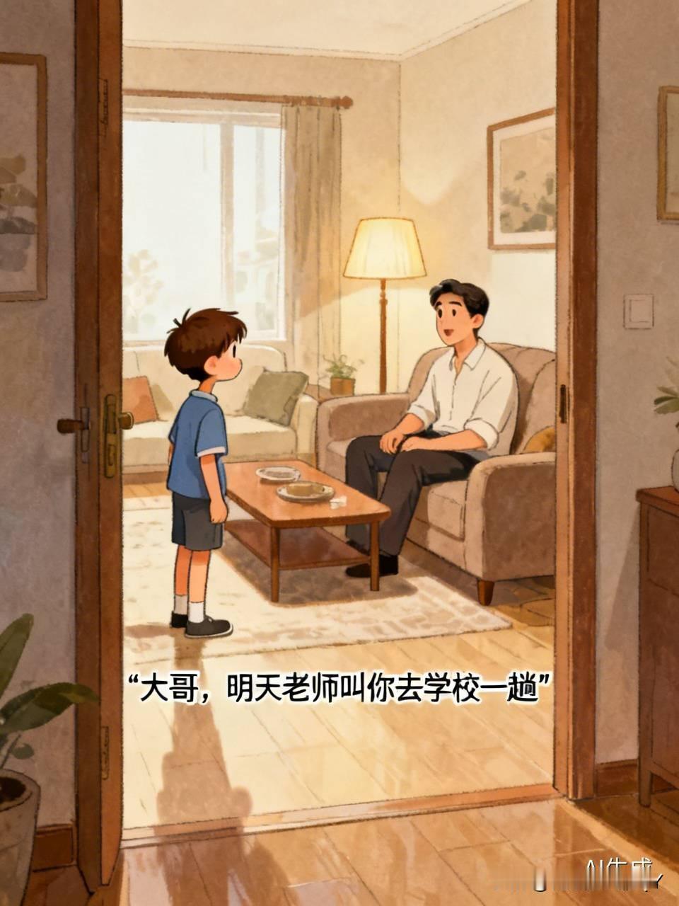 就因为老爸放了句狠话，儿子转头就把亲爹叫成了大哥。事情是这样的，儿子考试只考了
